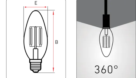 E14 LED bombillas de filamento